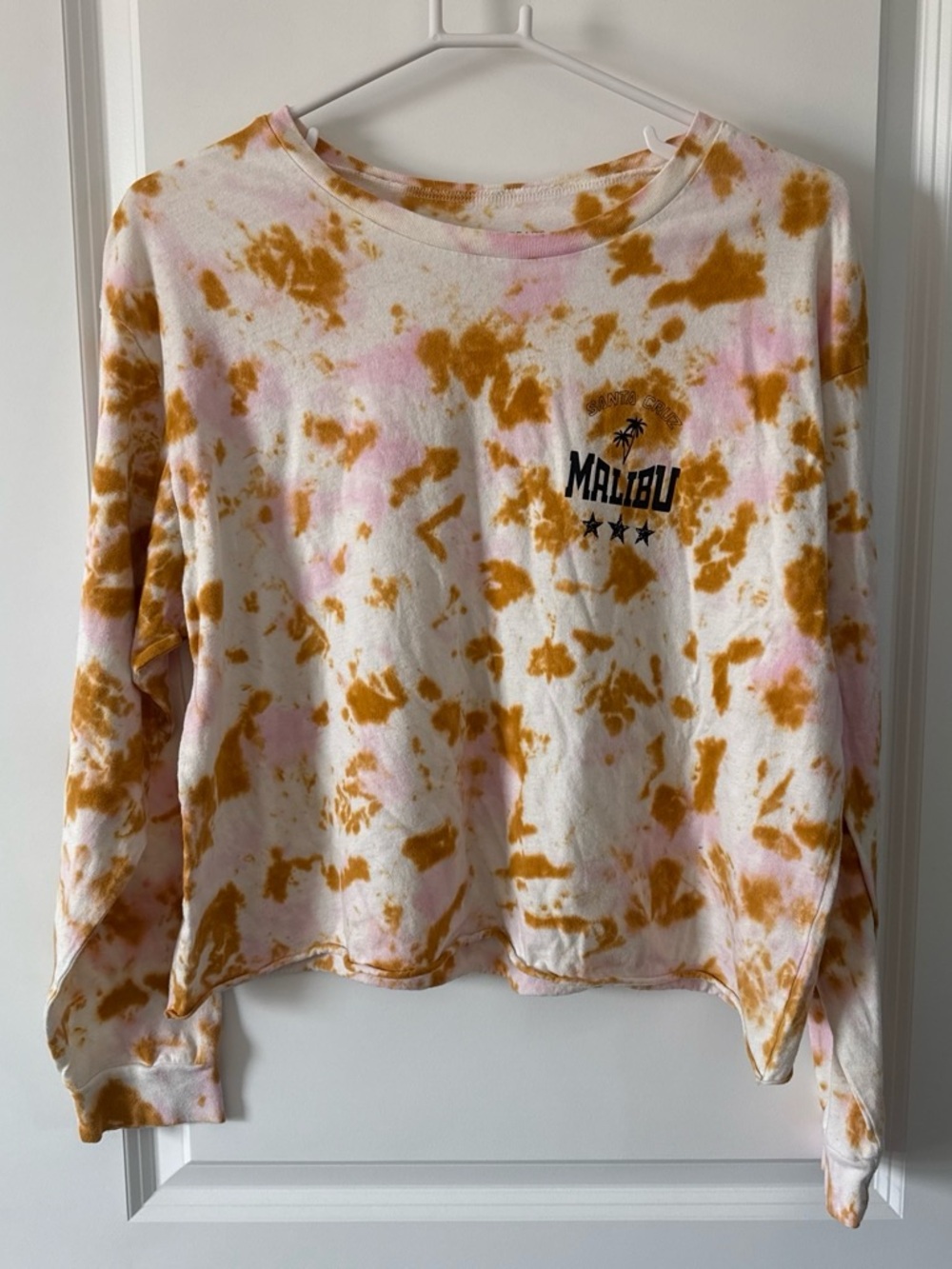 Malibu Tie-Dye Long Sleeve Shirt - Pink & Mustard Gold